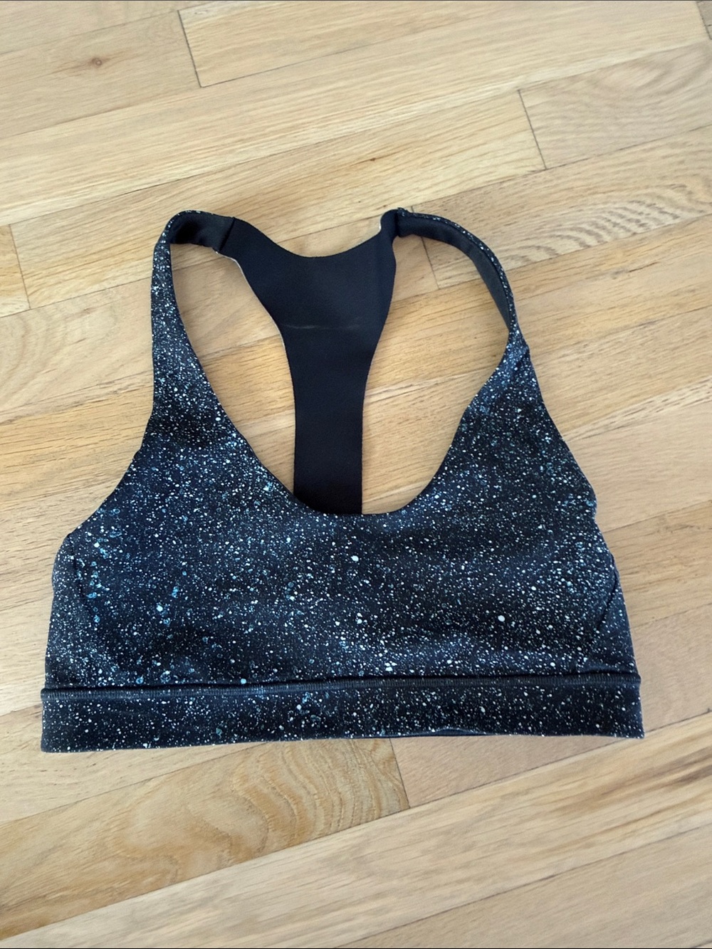 lululemon athletica Black Speckled Racerback Sports Bra